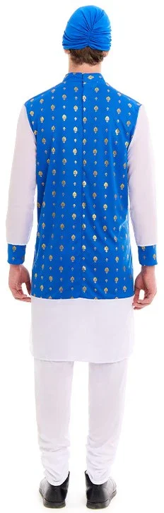 Disfraz de Hindú Bollywood Azul para Hombre - Image 2