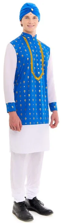 Disfraz de Hindú Bollywood Azul para Hombre - Image 3