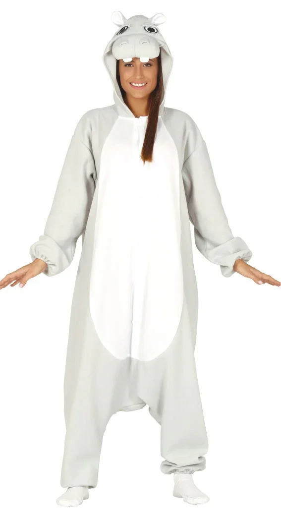 Disfraz de Hipopótamo Pijama para Adulto - Image 2