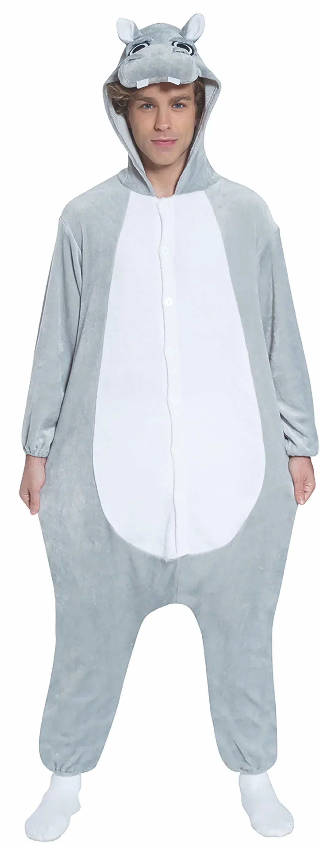 Disfraz de Hipopótamo Pijama para Adulto - Image 4