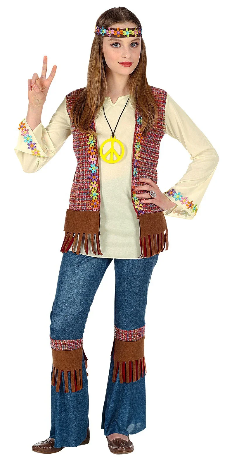 Disfraz de Hippie Años 60 para Niña - Image 2