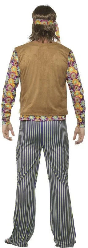 Disfraz de Hippie con Chaleco para Hombre - Image 2