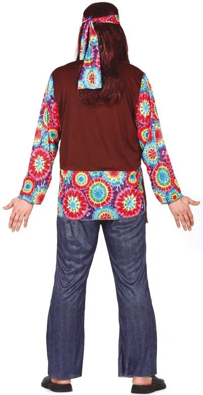 Disfraz de Hippie Floreado para Hombre - Image 2