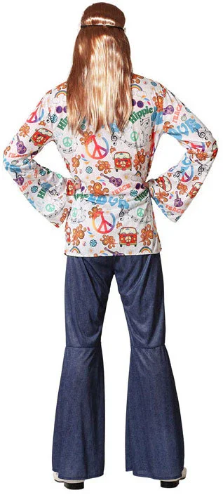 Disfraz de Hippie Jeans Estampado para Hombre - Image 2