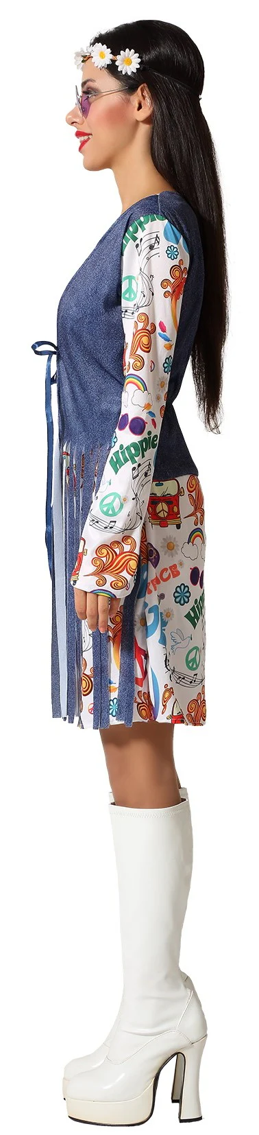 Disfraz de Hippie Jeans Estampado para Mujer - Image 3