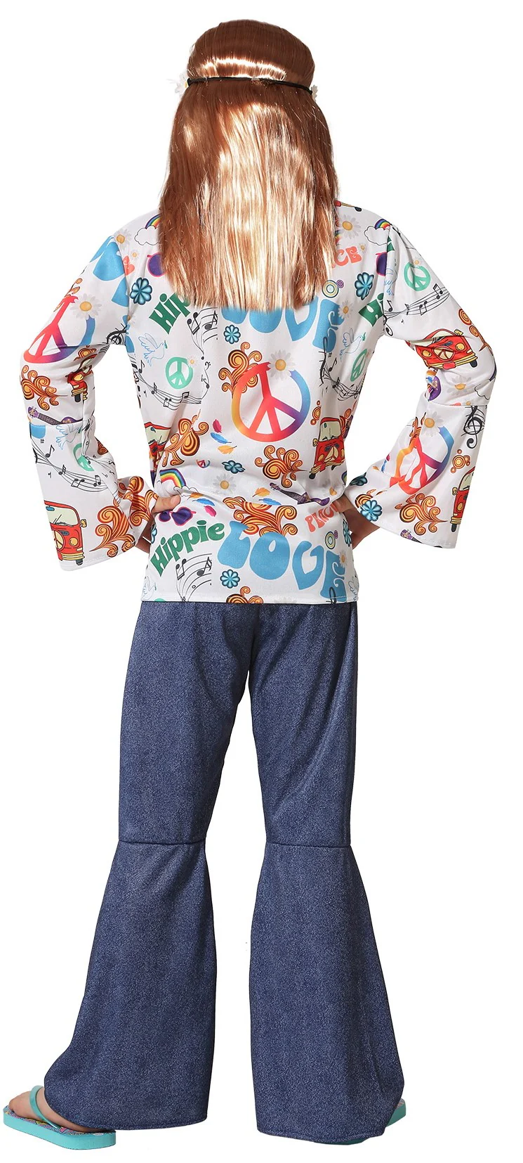 Disfraz de Hippie Jeans Estampado para Niño - Image 2