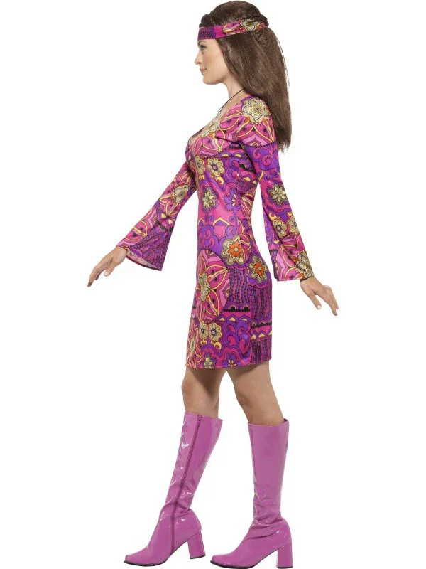 Disfraz de Hippie Morado para mujer - Image 3