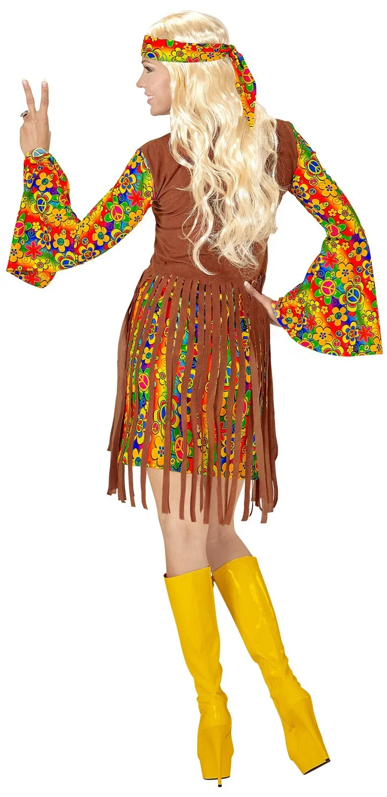 Disfraz de Hippie con Colgante - Image 2