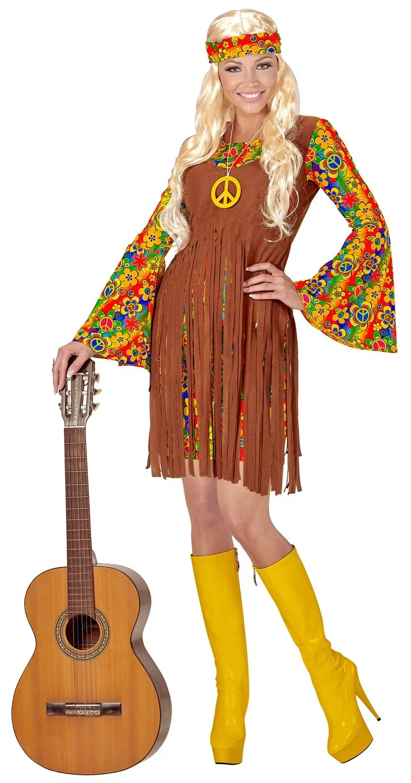 Disfraz de Hippie con Colgante - Image 3