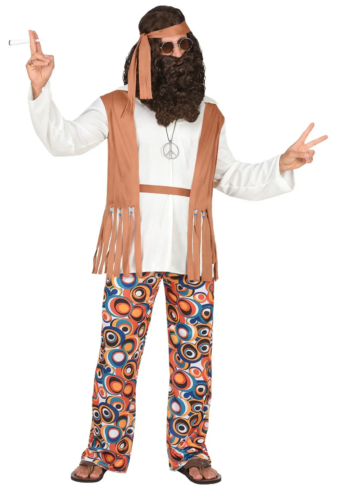 Disfraz de Hippie Pacifista Años 60 para Hombre - Image 3