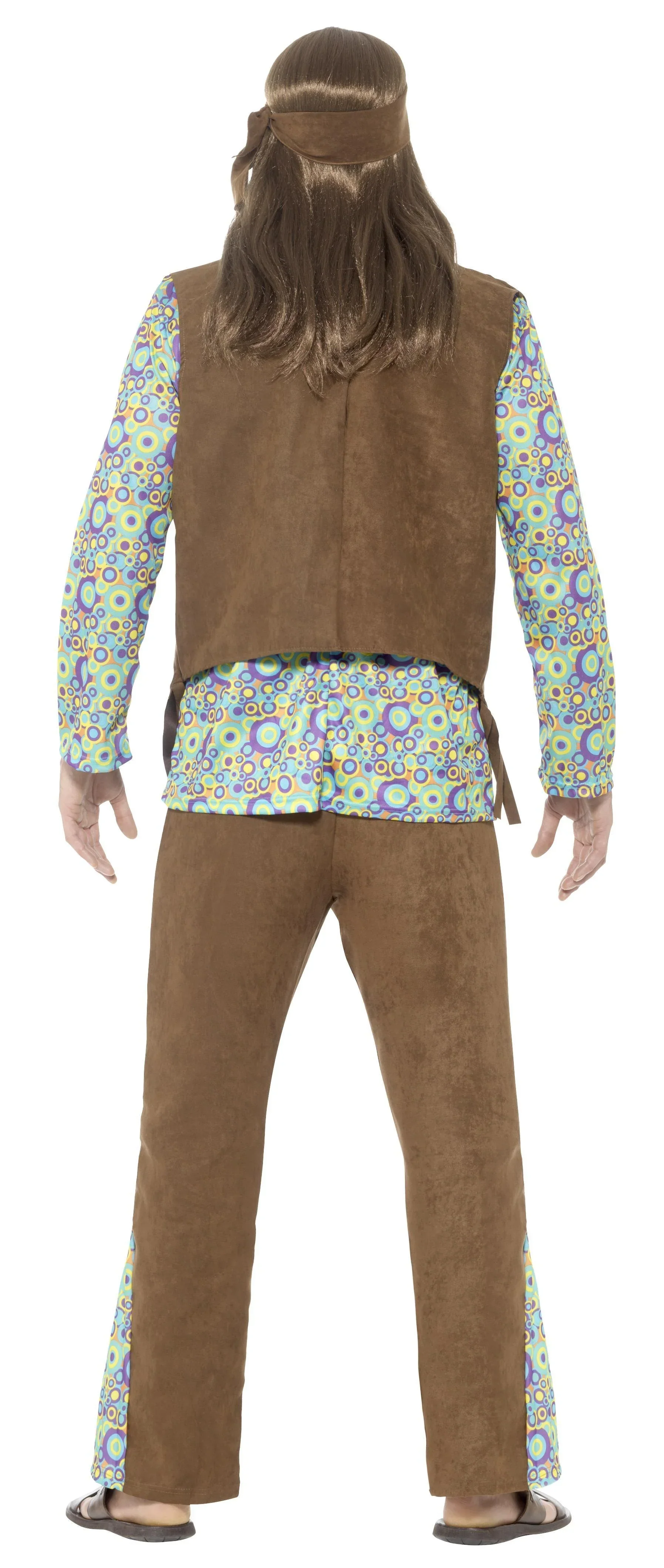 Disfraz de Hippie Psicodélico Marrón para Hombre - Image 2