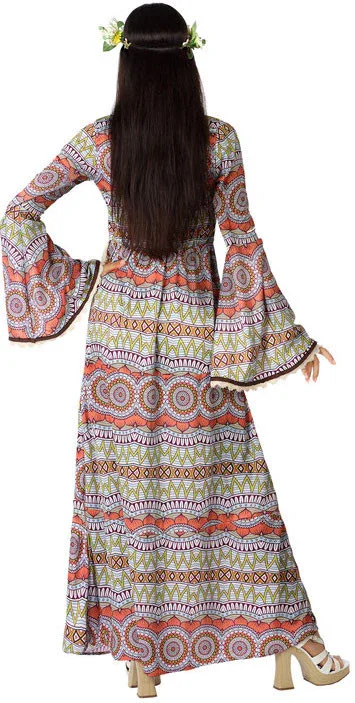 Disfraz de Hippie Vintage Largo para Mujer - Image 2