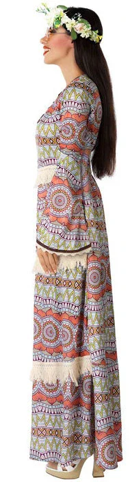 Disfraz de Hippie Vintage Largo para Mujer - Image 3