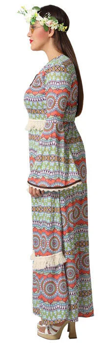 Disfraz de Hippie Vintage Largo para Mujer - Image 5