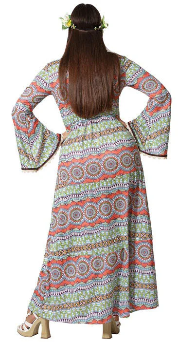 Disfraz de Hippie Vintage Largo para Mujer - Image 6