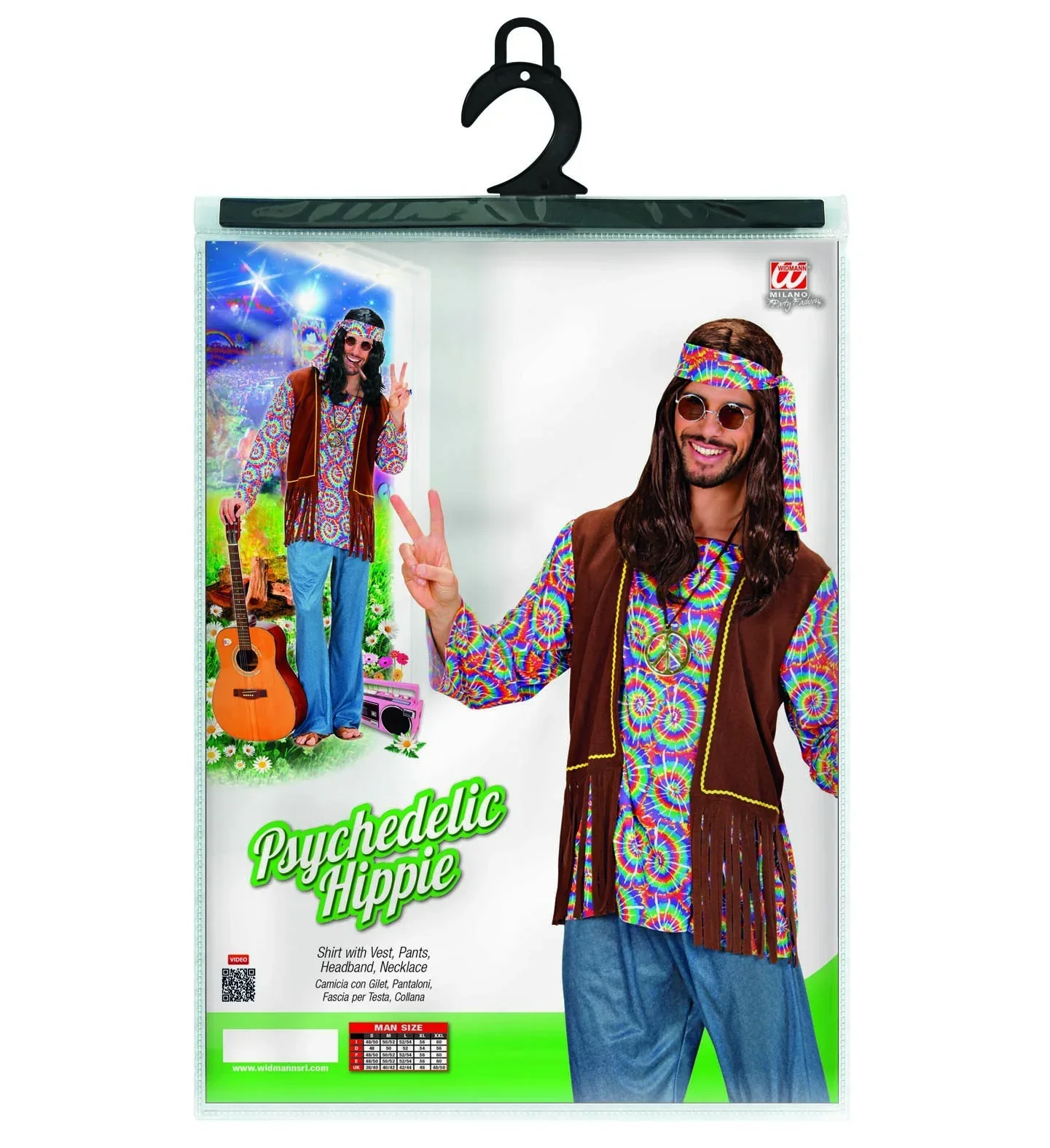 Disfraz de Hippie Psicodélico para Hombre - Image 5