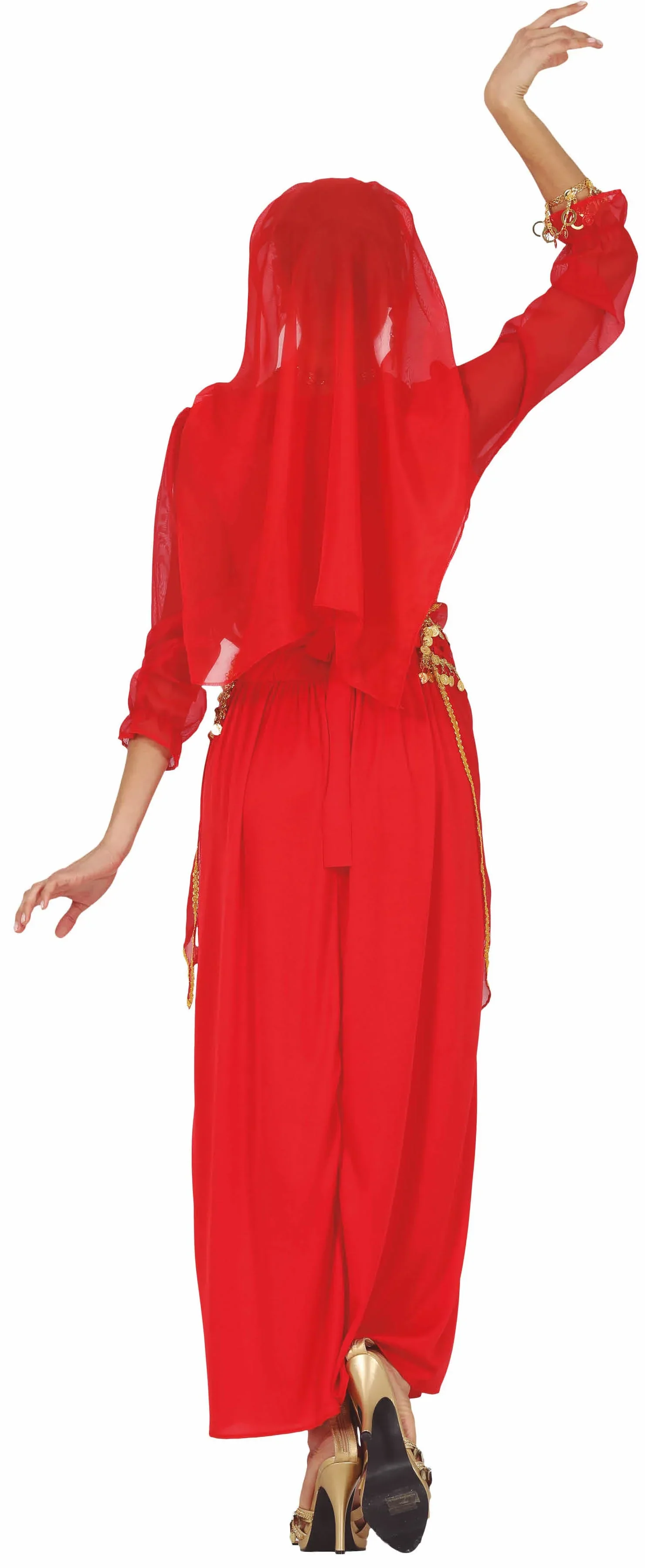 Disfraz de India Bollywood Rojo para Mujer - Image 2