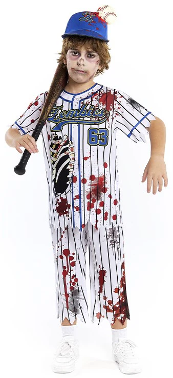 Disfraz de Jugador de Béisbol Zombie para Niño
