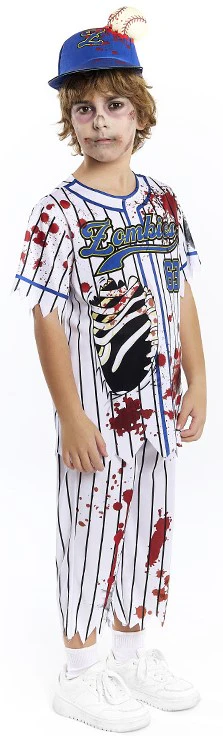 Disfraz de Jugador de Béisbol Zombie para Niño - Image 3