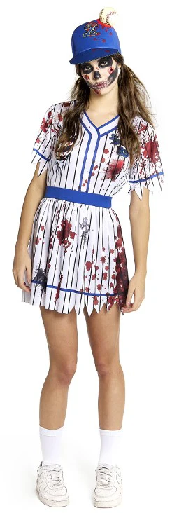 Disfraz de Jugadora de Béisbol Zombie para Mujer