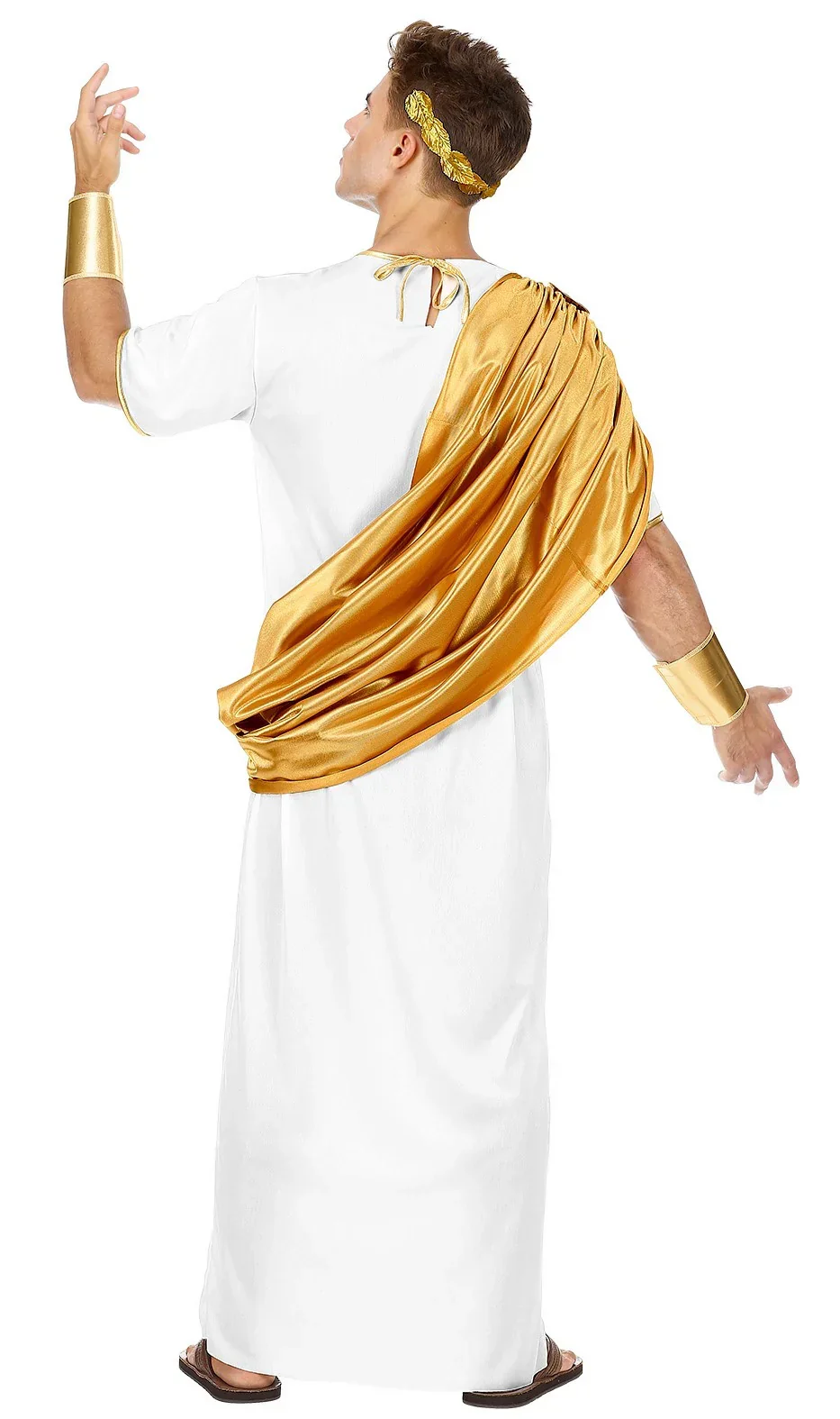 Disfraz de Julio César con Toga Dorada para Hombre - Image 2