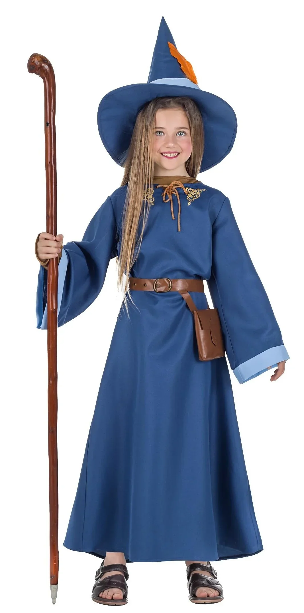Disfraz de Mago Merlín Azul Infantil - Image 2