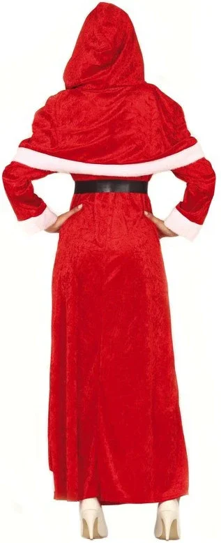 Disfraz de Mamá Noel Largo con Capucha para Mujer - Image 2
