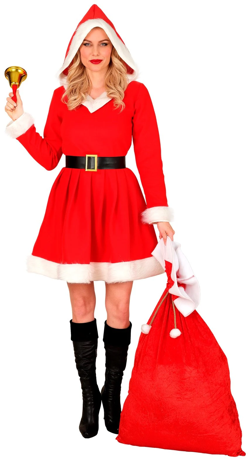 Disfraz de Mamá Noel con Vestido con Capucha para Mujer - Image 3