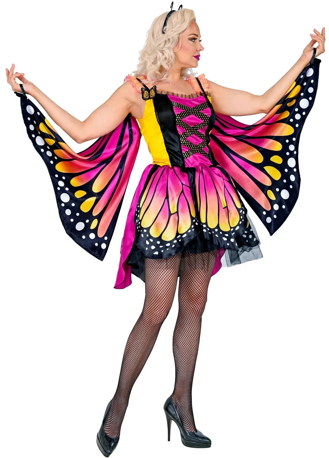 Disfraz de Mariposa Rosa y Amarilla para Mujer - Image 3
