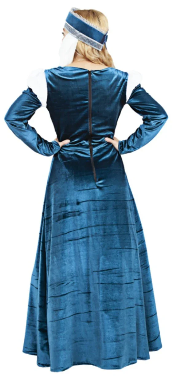 Disfraz de Marquesa Medieval Azul para Mujer - Image 2