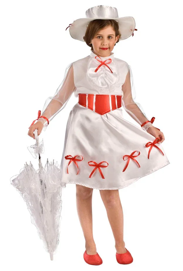Disfraz de Mary Poppins Blanco para Niña - Image 2