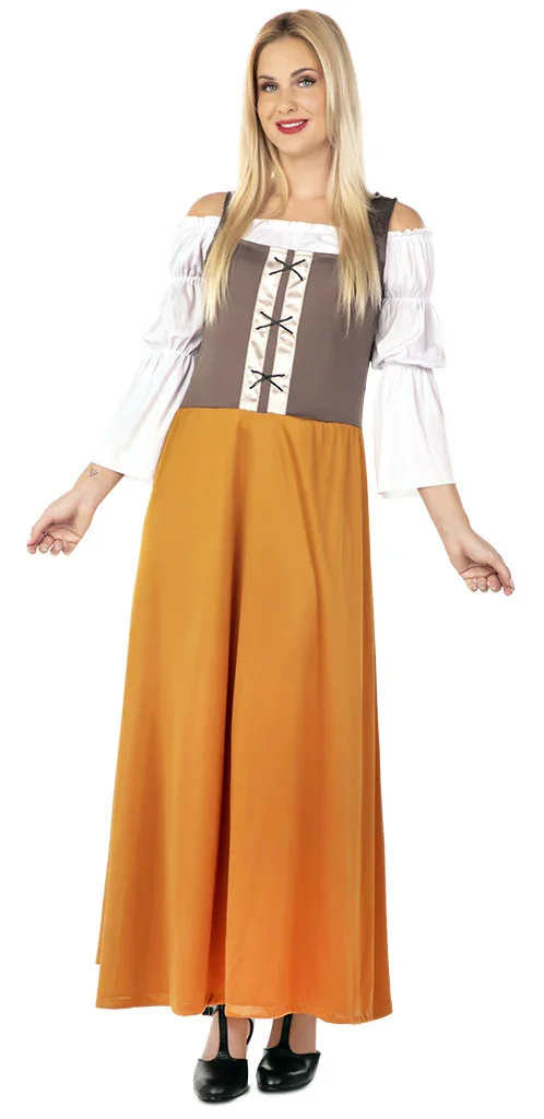 Disfraz de Mesonera Medieval Marrón para Mujer - Image 3