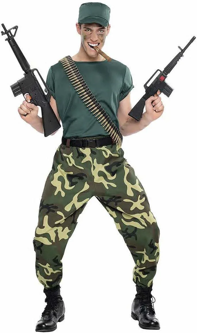 Disfraz de Militar de Camuflaje para Hombre