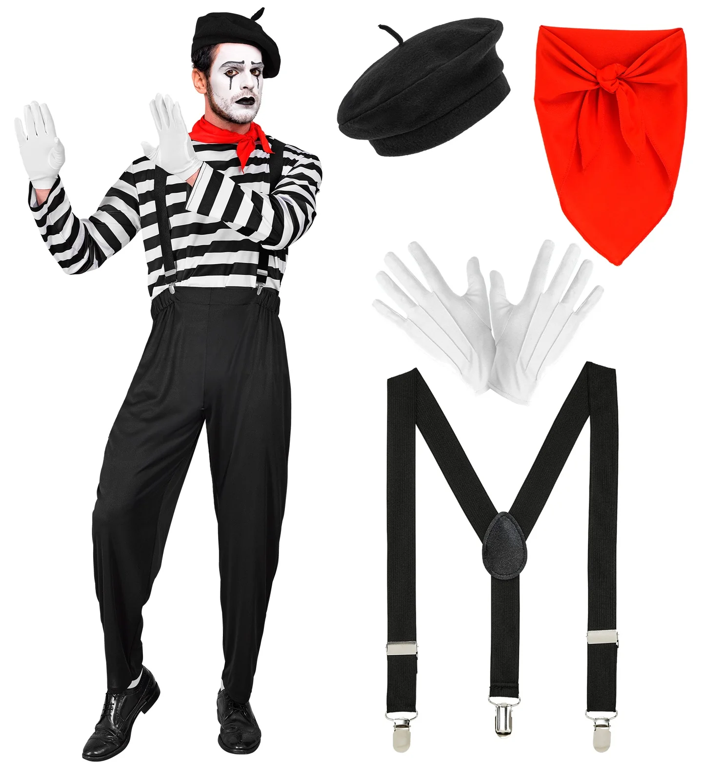 Disfraz de Mimo Clásico para Hombre - Image 5
