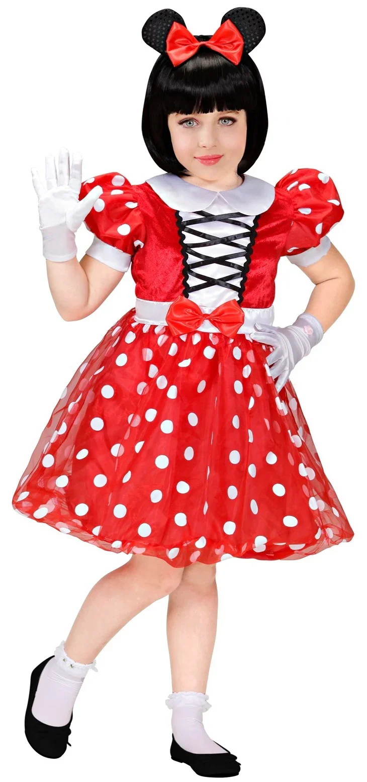 Disfraz de Minnie Infantil Rojo con Lunares Blancos - Image 2