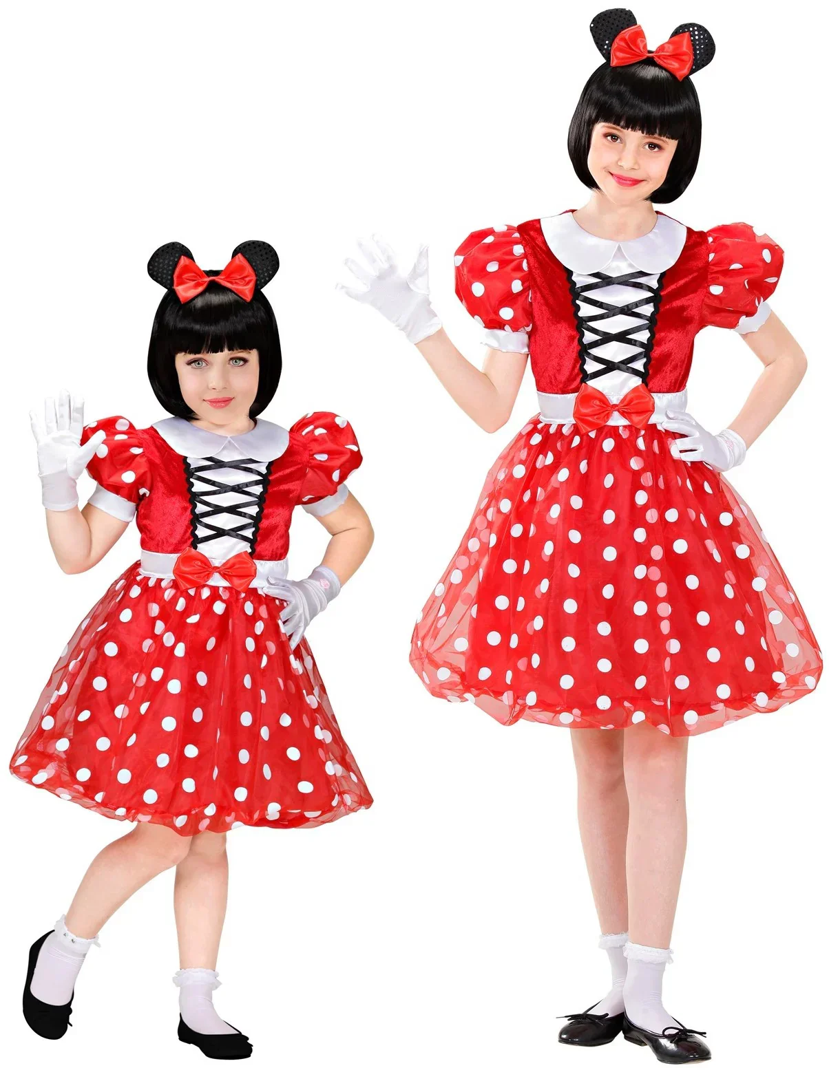 Disfraz de Minnie Infantil Rojo con Lunares Blancos - Image 3