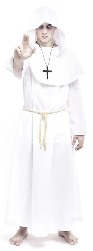 Disfraz de Monje Blanco para Hombre