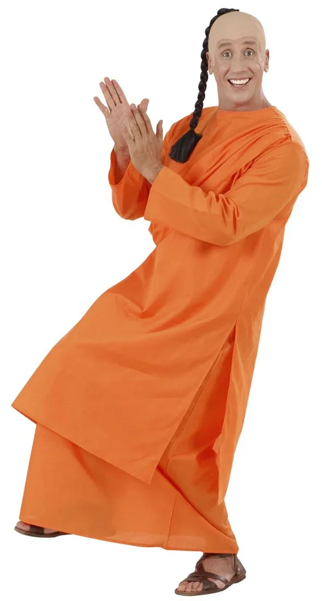Disfraz de Monje Budista Naranja para Hombre - Image 3