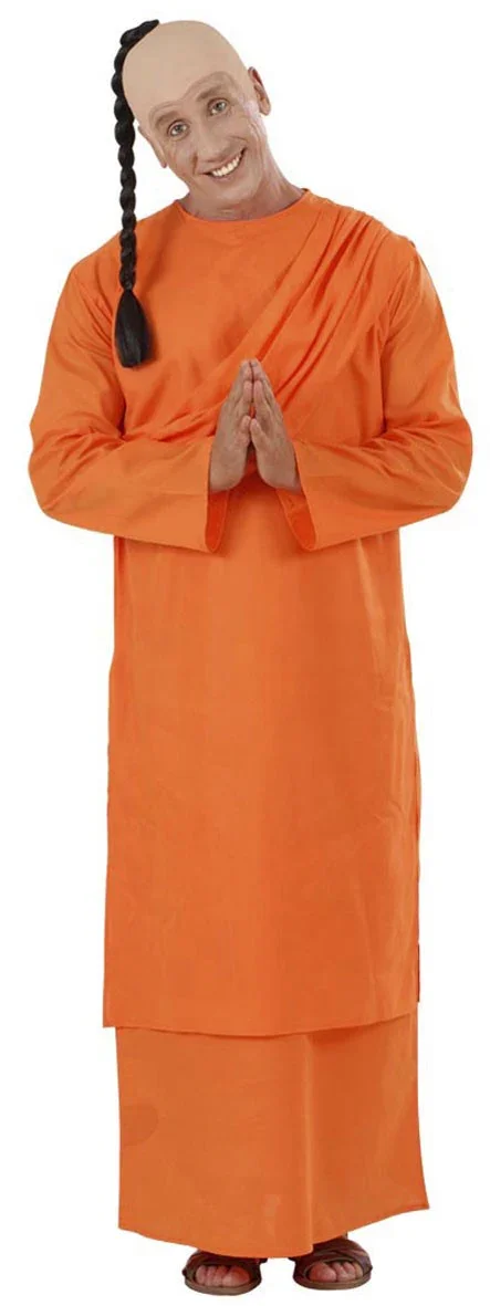 Disfraz de Monje Budista Naranja para Hombre - Image 4