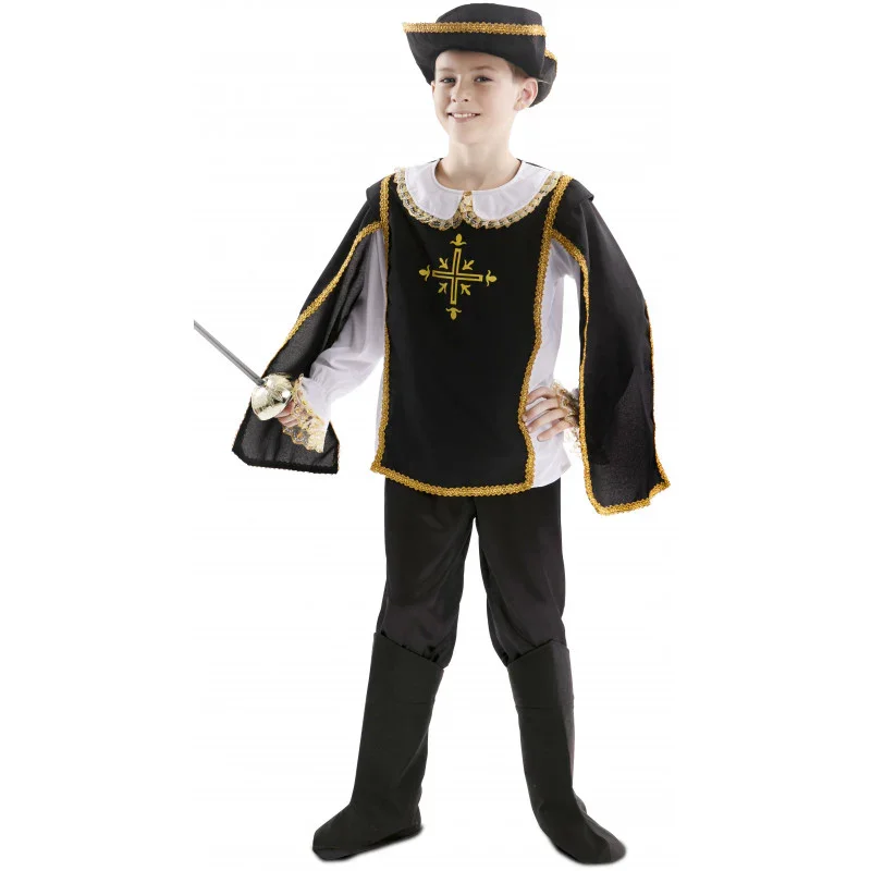 Disfraz de Mosquetero Negro para Niño