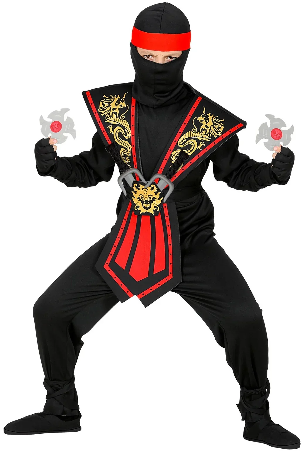 Disfraz de Ninja Rojo con Accesorios Infantil - Image 2