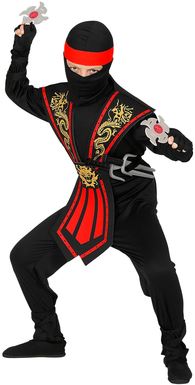 Disfraz de Ninja Rojo con Accesorios Infantil - Image 3