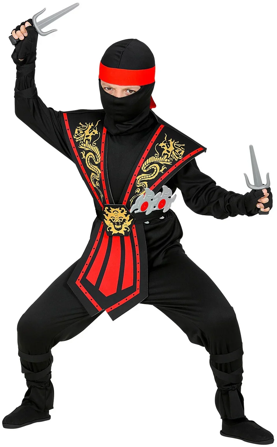 Disfraz de Ninja Rojo con Accesorios Infantil - Image 4