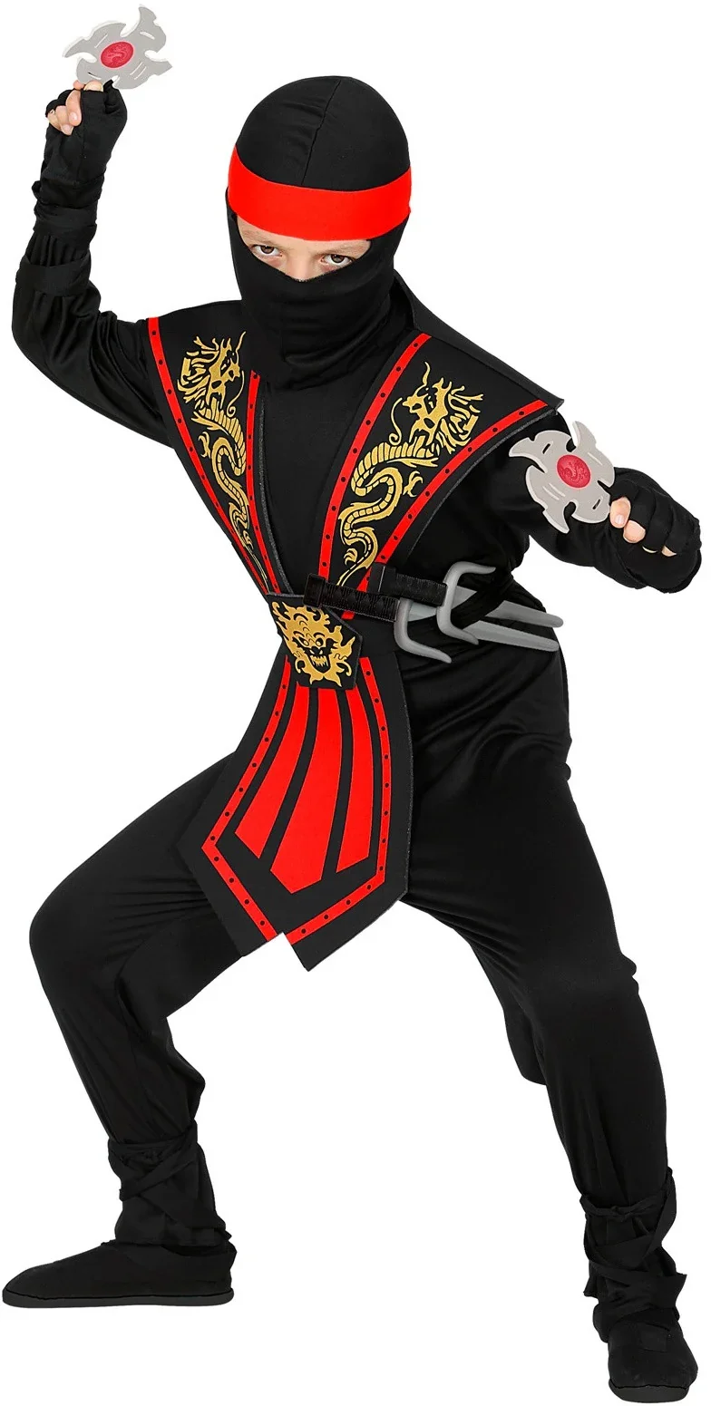 Disfraz de Ninja Rojo con Accesorios Infantil - Image 5