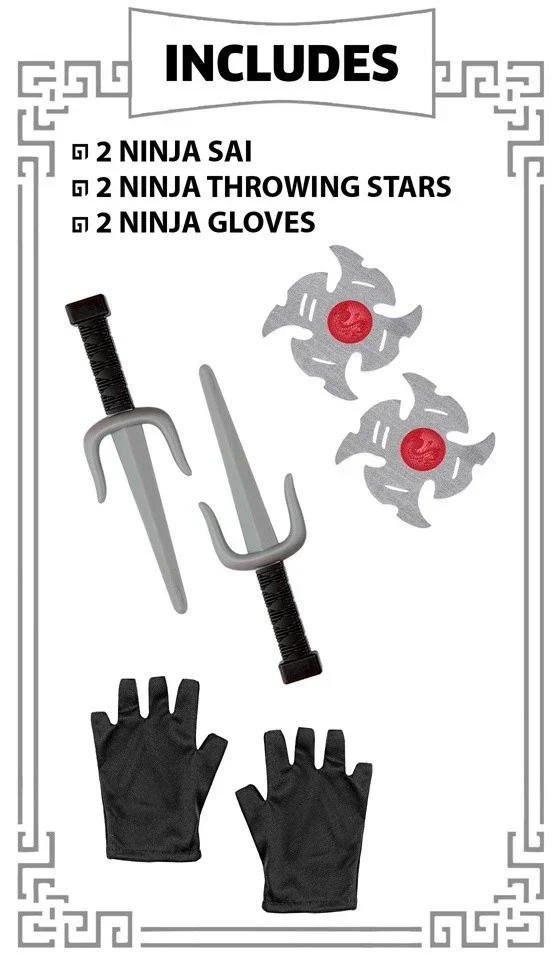 Disfraz de Ninja Rojo con Accesorios Infantil - Image 6