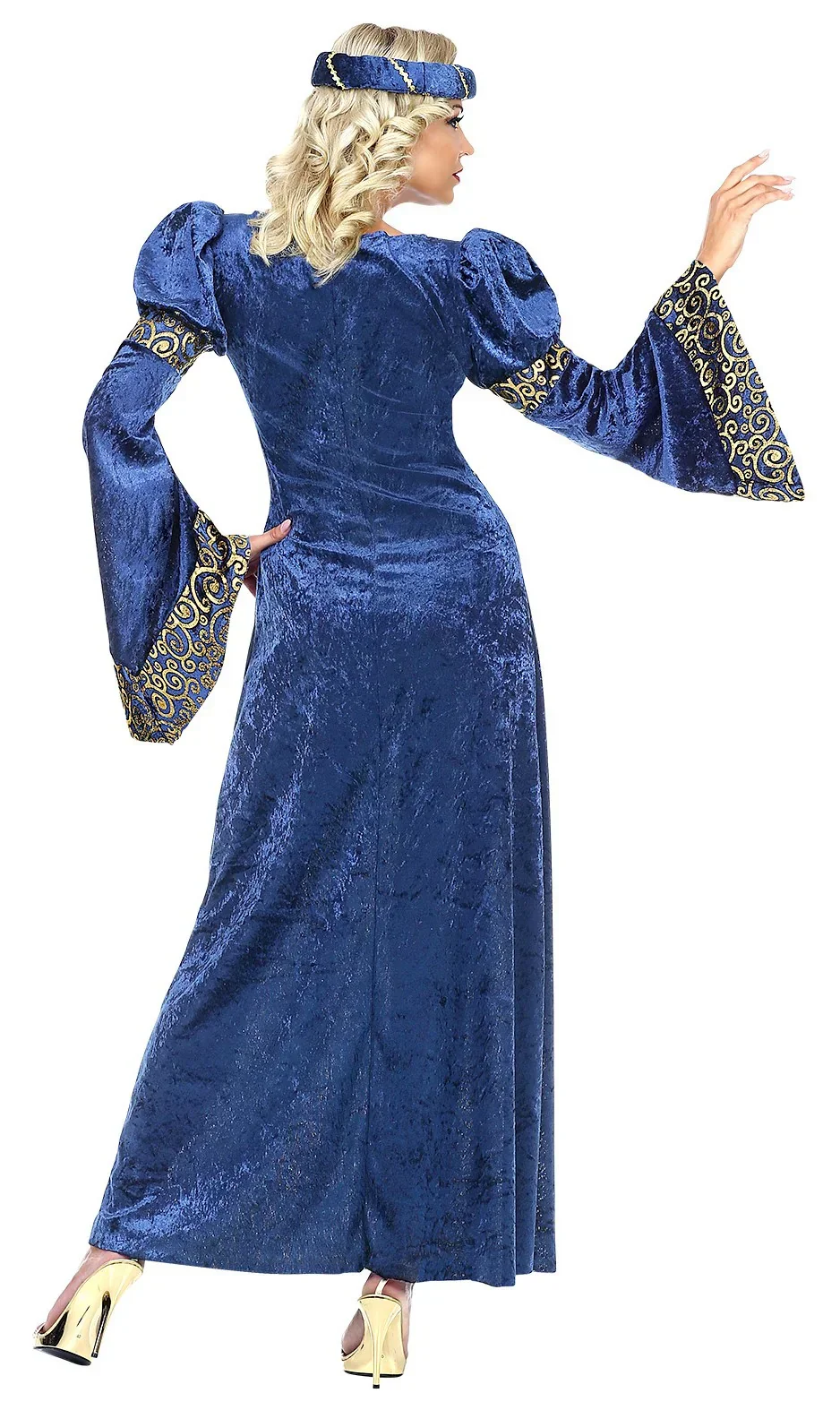 Disfraz de Noble de Corte Medieval Azul para Mujer - Image 2