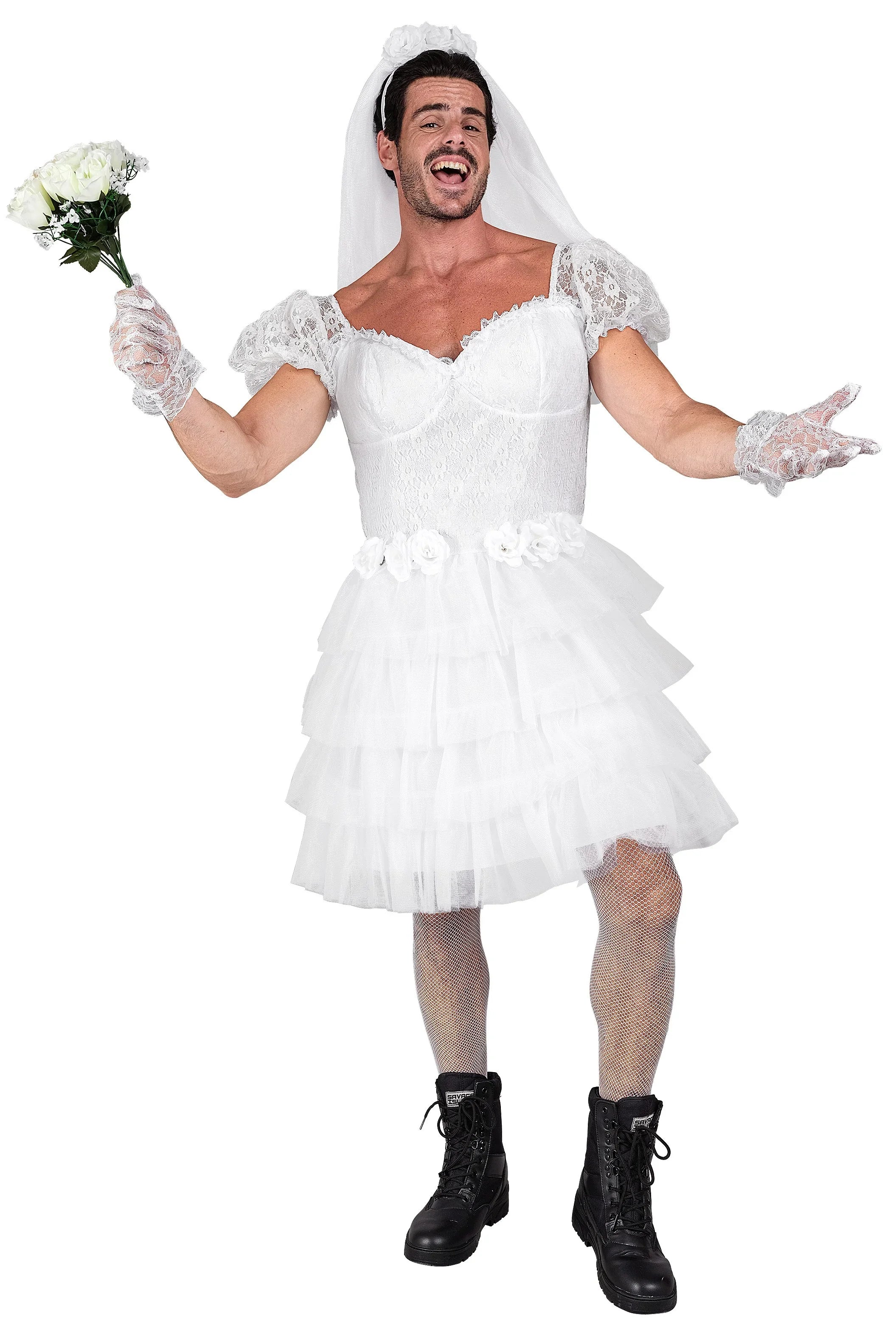 Disfraz de Novia Coqueta para Hombre - Image 3