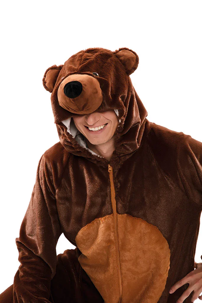 Disfraz de Oso Pardo de Peluche para Adulto - Image 2