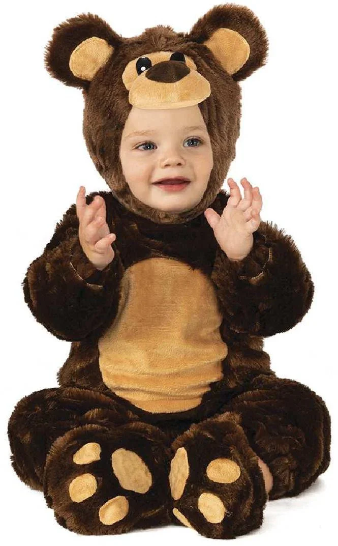 Disfraz de Oso Pardo de Peluche para Bebé