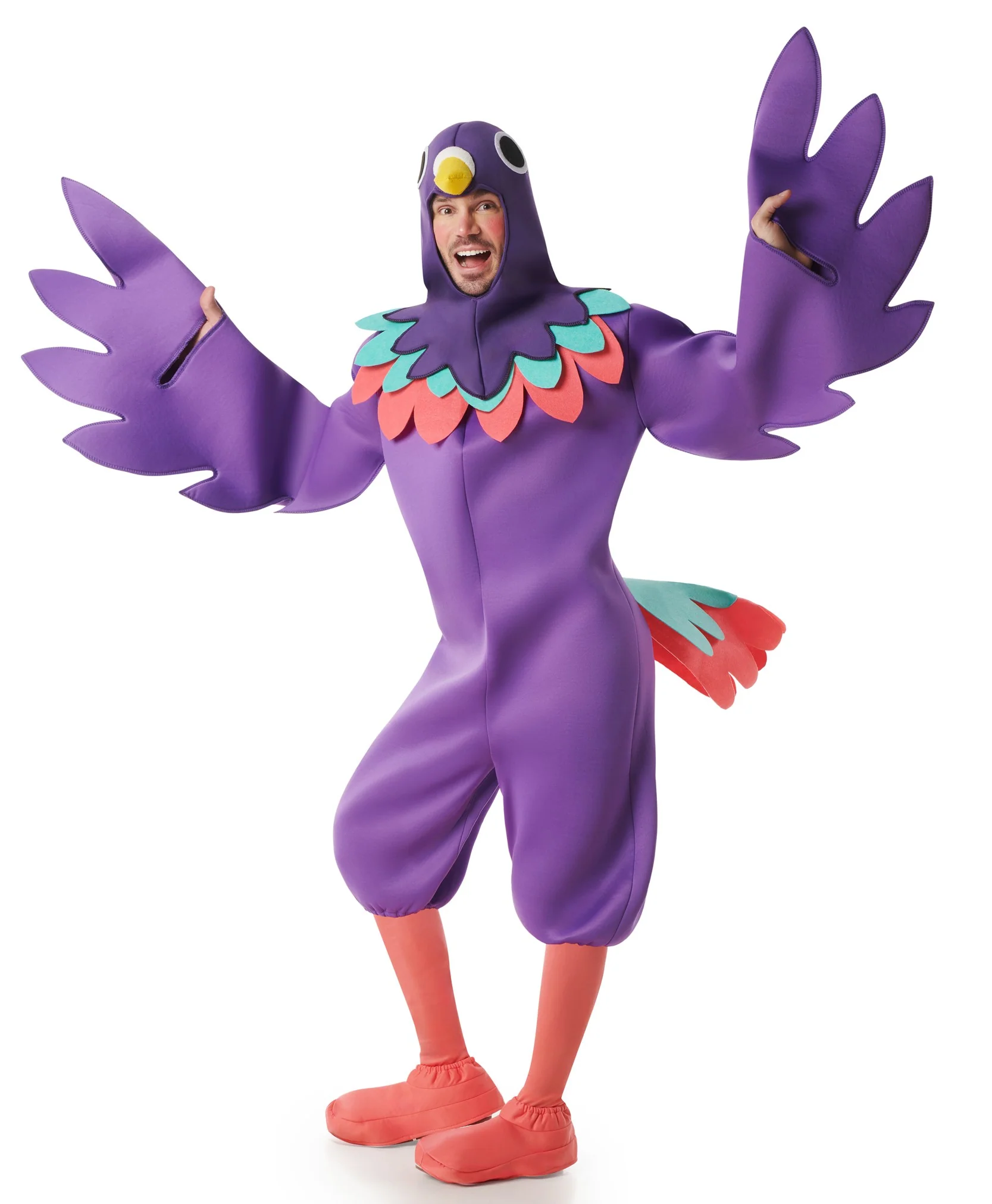 Disfraz de Pájaro Papagayo Morado para Adulto